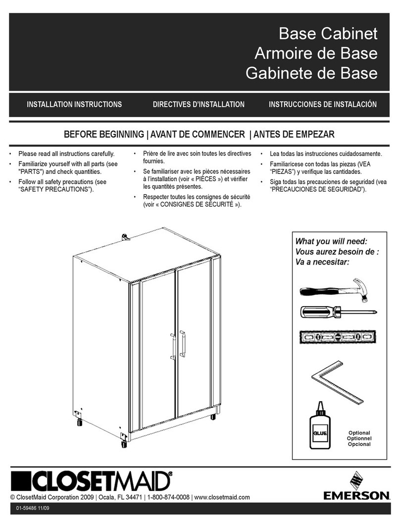 Emerson ClosetMaid 12741 User manual