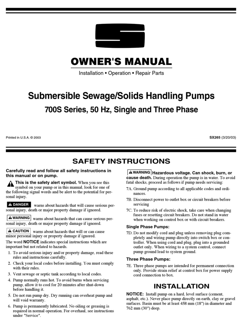 STA-RITE 700S Series User manual
