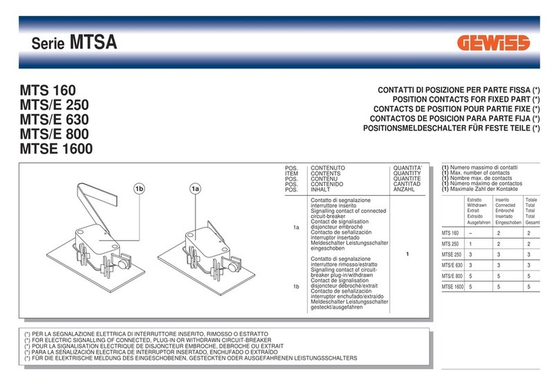 Gewiss MTSA Series User manual