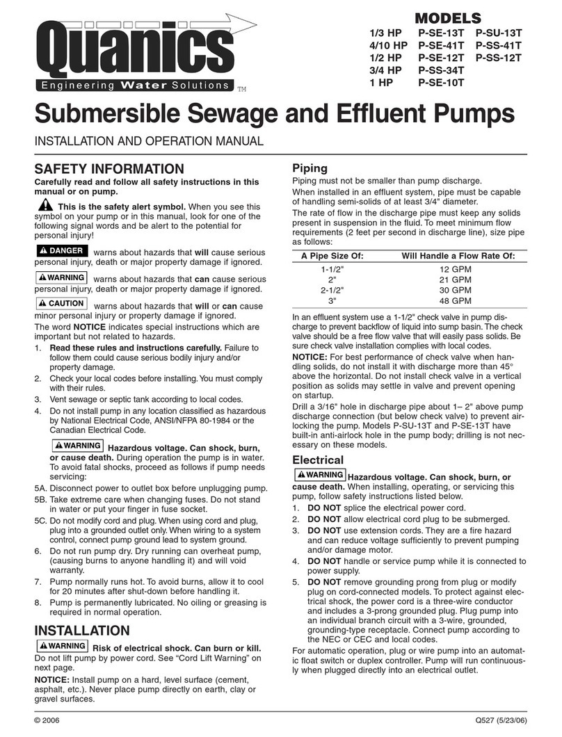 Quanics P-SE-13T Installation and operation manual Quanics P-SE-13T Installation and operation manual