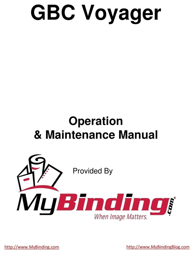 MyBinding GBC VOYAGER Operation & maintenance manual MyBinding GBC VOYAGER Operation & maintenance manual