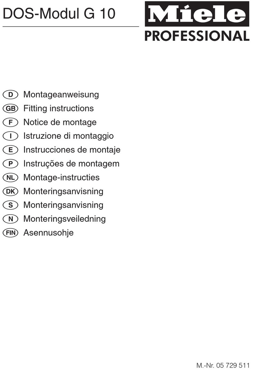 Miele professional DOS-Modul G 10 Fitting instructions