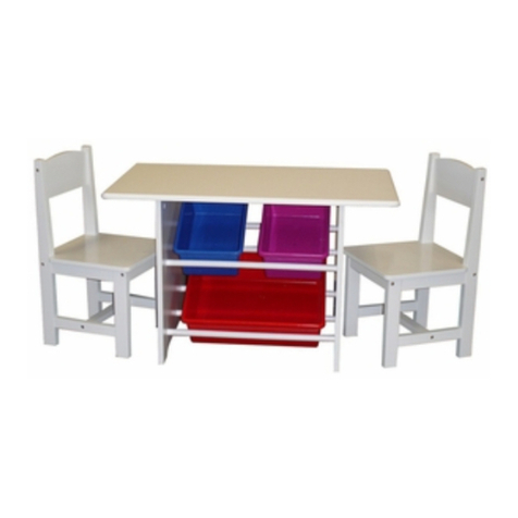 RiverRidge KIDS TABLE W/3 BINS & 2 CHAIRS 01-004 Assembly instructions