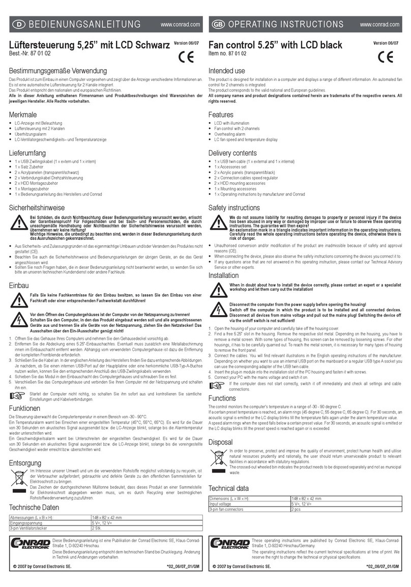 Conrad 87 01 02 User manual