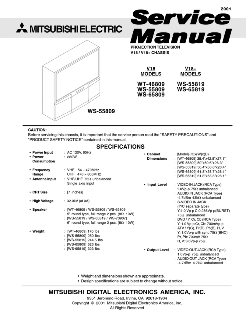 Mitsubishi Electric WT-46809 User manual Mitsubishi Electric WT-46809 User manual