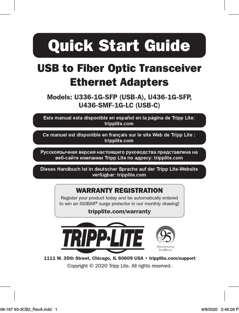 Tripp Lite U336-1G-SFP User manual Tripp Lite U336-1G-SFP User manual