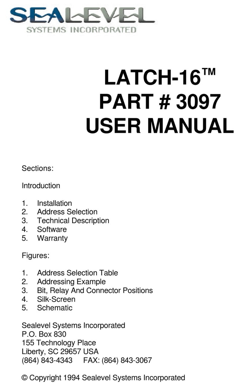 SeaLevel LATCH-16 User manual