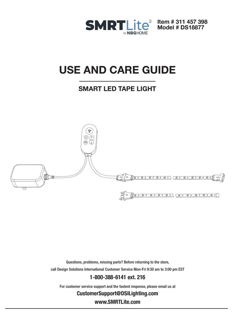 NBG Home SMRTLite 311 457 398 Use and care guide