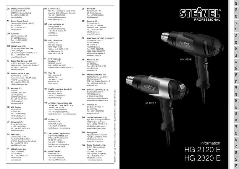 STEINEL PROFESSIONAL HG 2120 E Translation of the original operating instructions