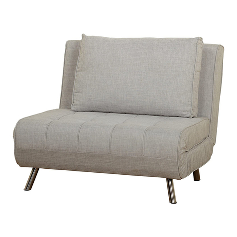TMS Victor Futon 79518GRY User manual