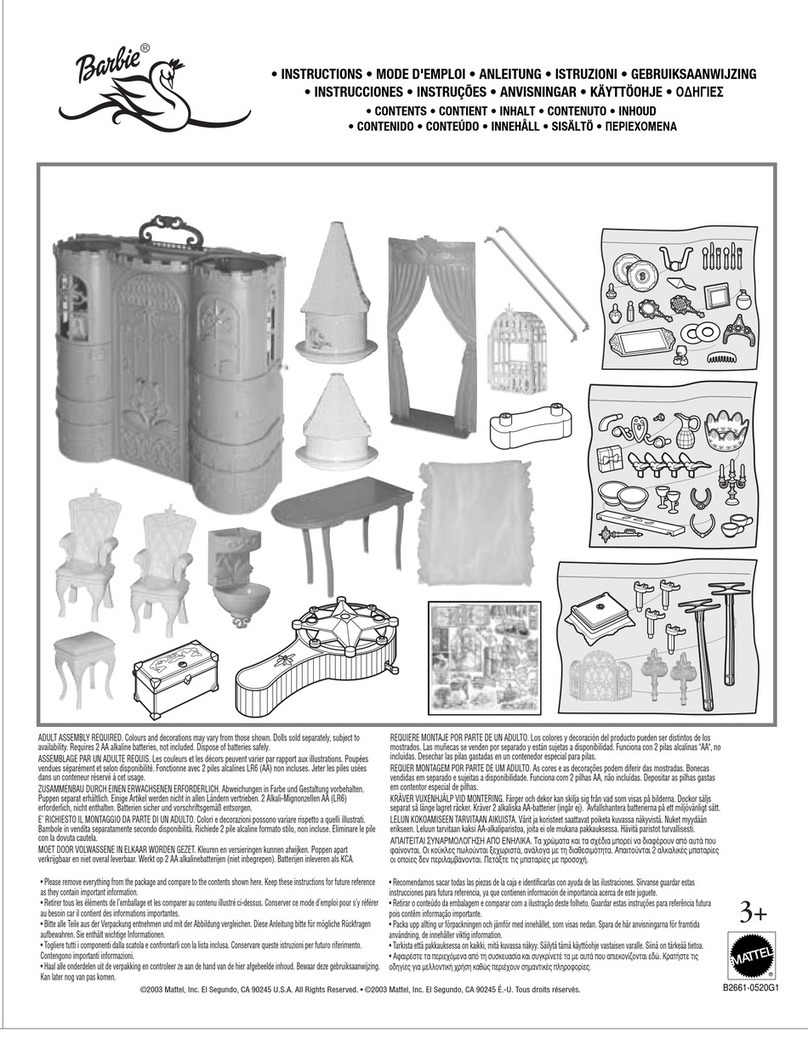 Mattel Barbie instructions