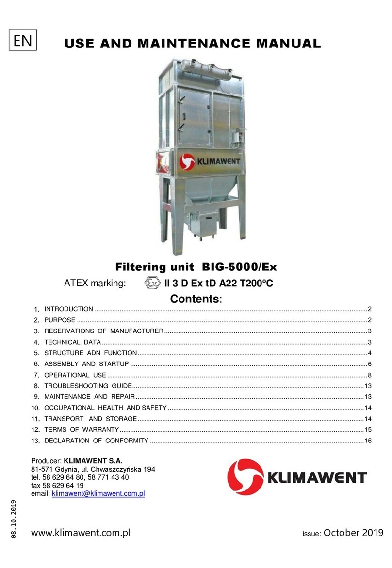 Klimawent BIG-5000/Ex Use and maintenance manual