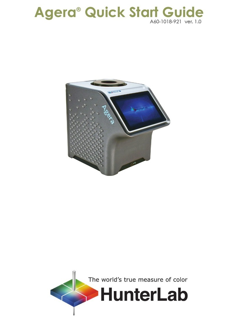 HunterLab Agera User manual
