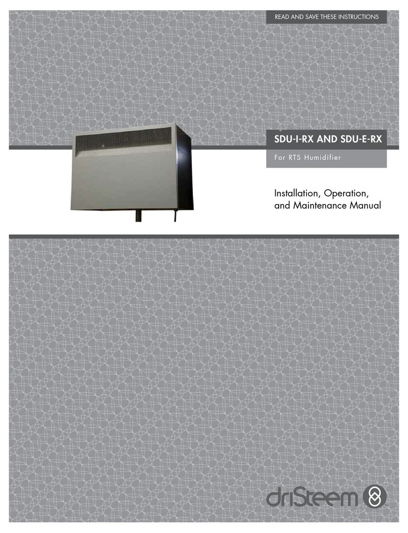 DriSteem RTS SDU-I-RX Installation, operation and maintenance manual
