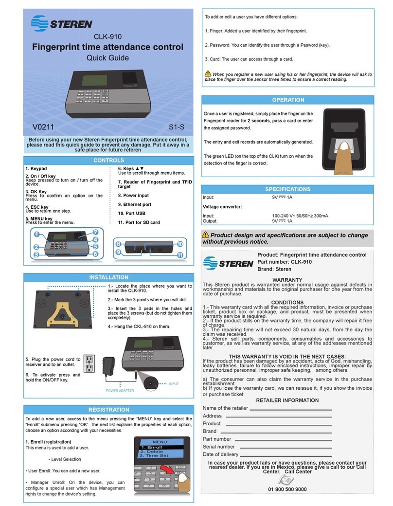 Steren CLK-910 User manual
