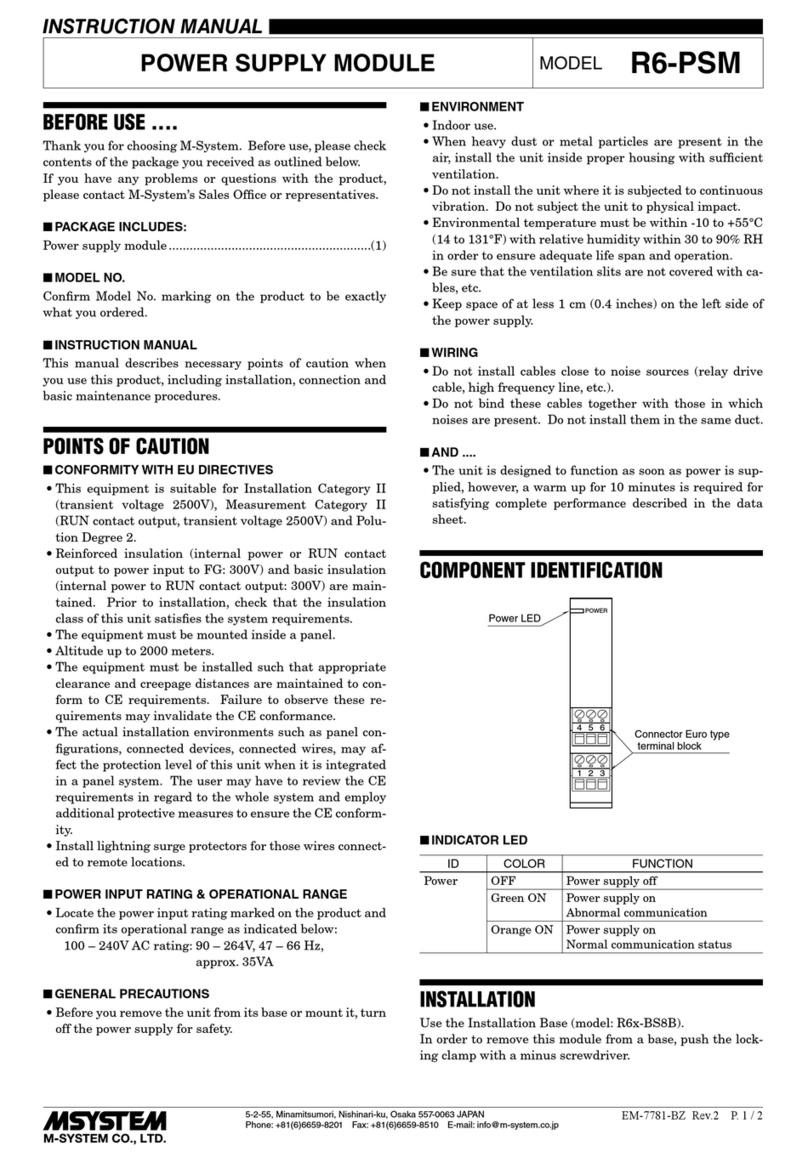 M-system R6-PSM instruction manual