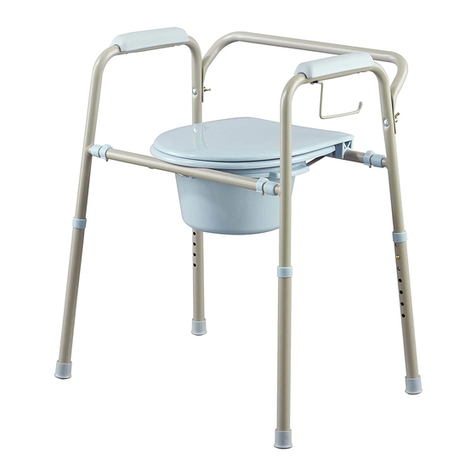 Medline Microban BEDSIDE TOILET User instructions and warranty