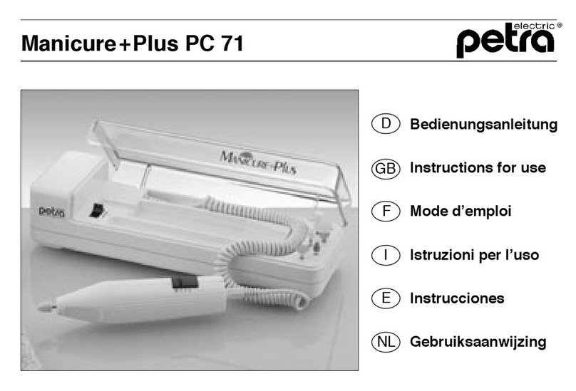 Petra electric Manicure+ Plus PC71 Instructions for use