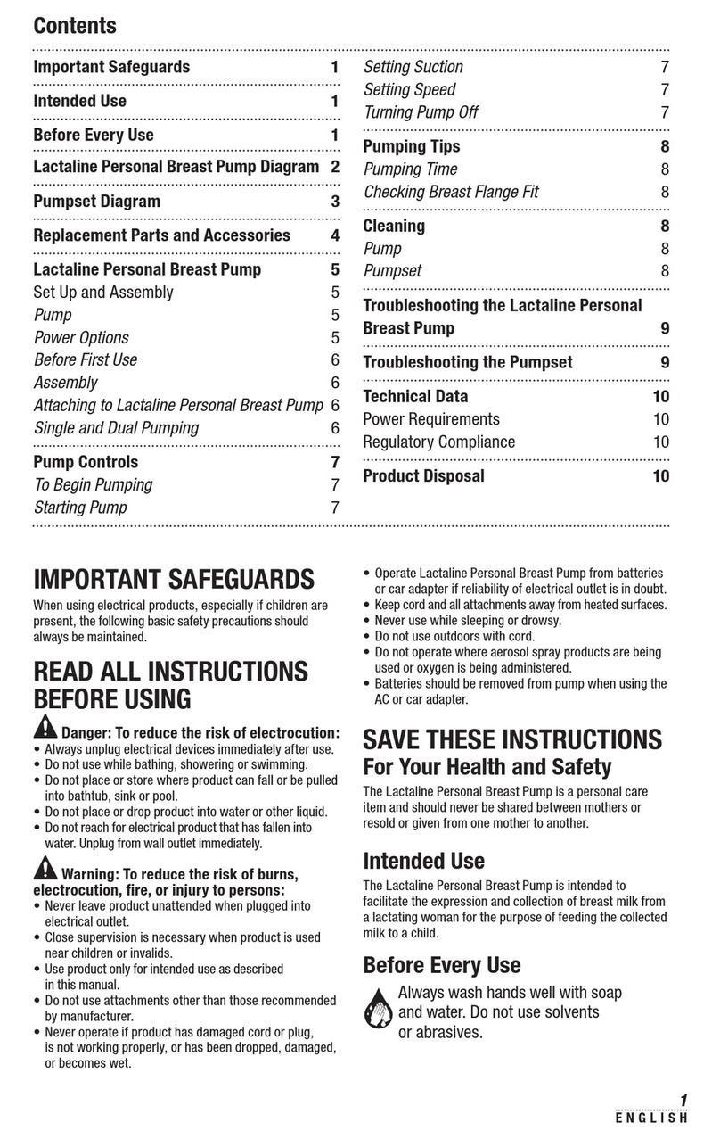 Evenflo Ameda Lactaline Personal 17080UK manual