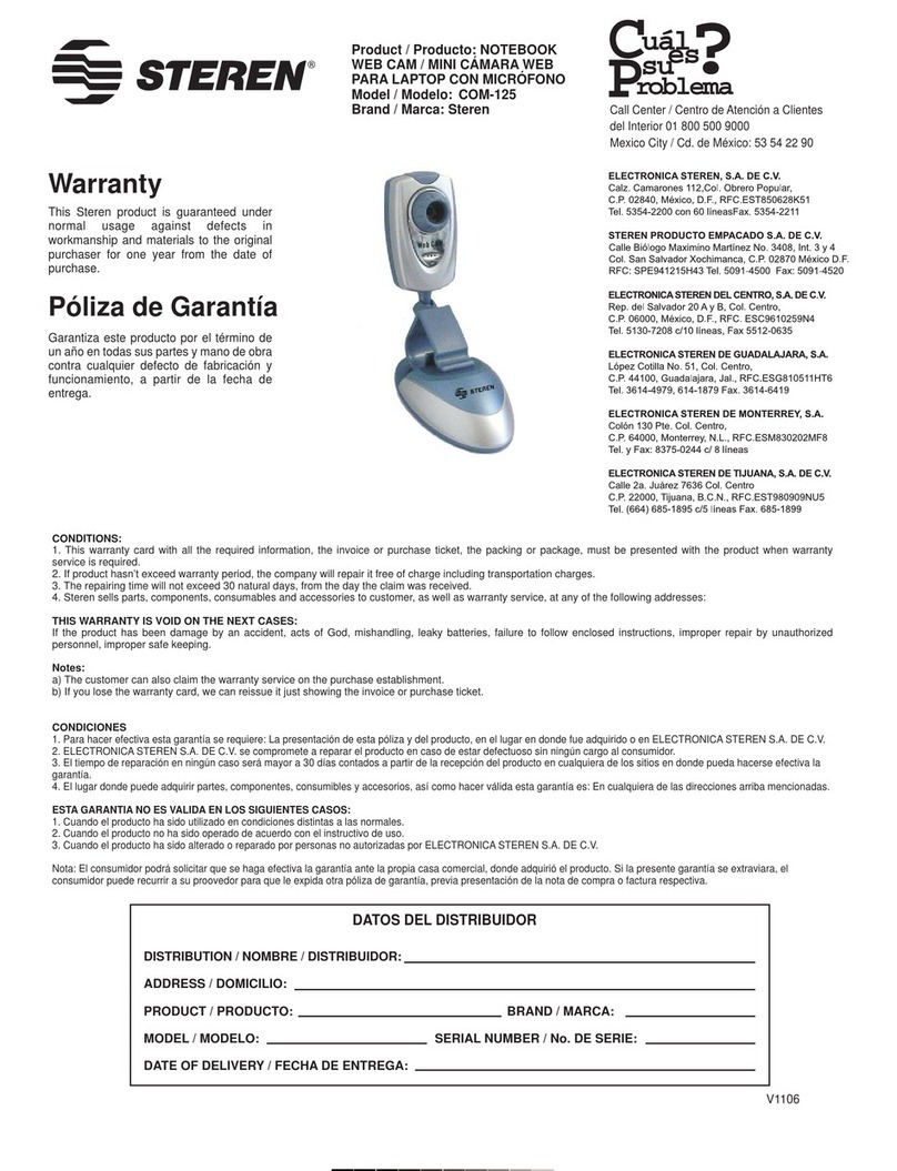 Steren COM-125 quick start guide