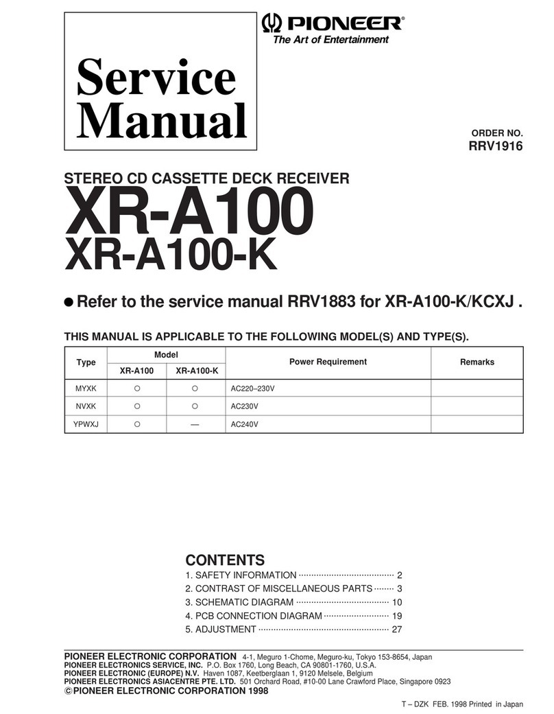 Pioneer XR-A100 Service manual