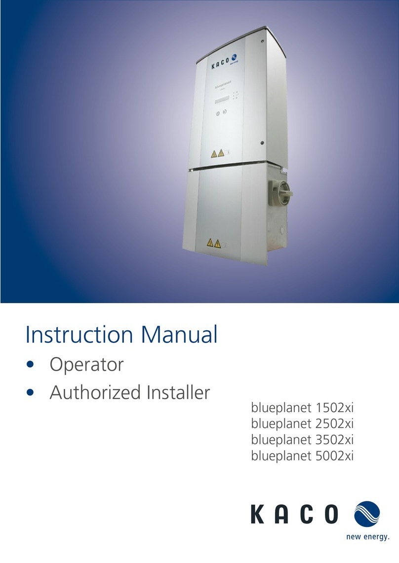 Kaco blueplanet 1502xi instruction manual