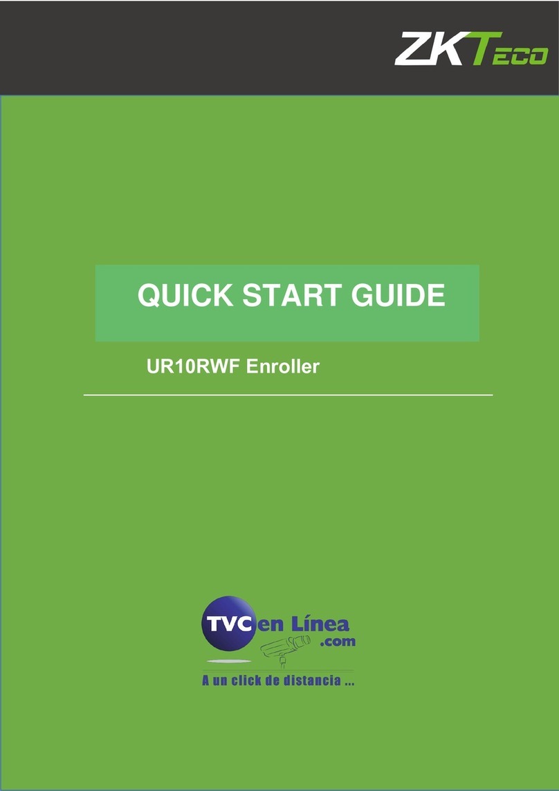 ZKTeco UR10RWF User manual