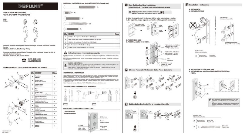 Defiant H32-0C000XD19 Use and care guide