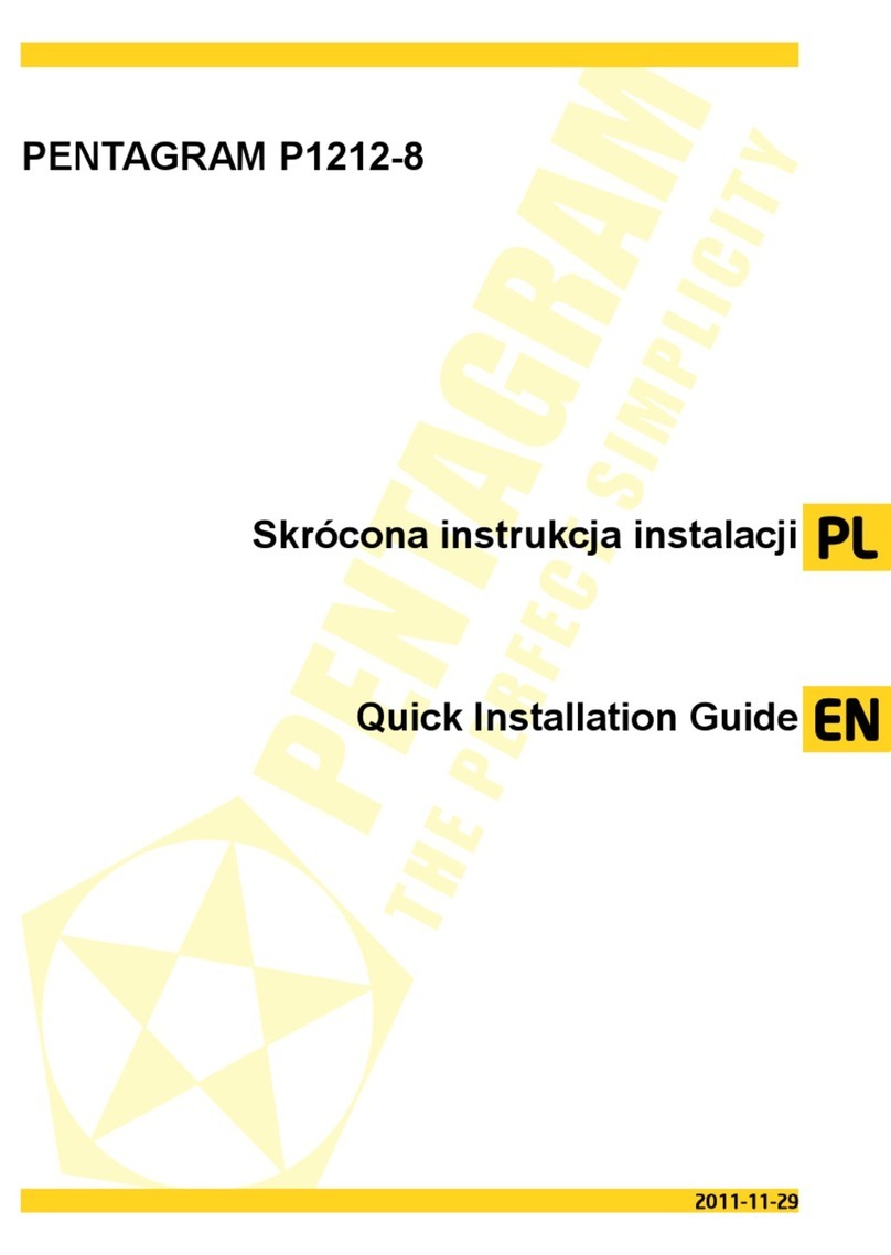 Pentagram P1212-8 Quick installation guide