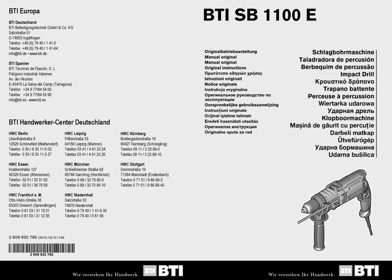 BTI SB 1100 E Original instructions