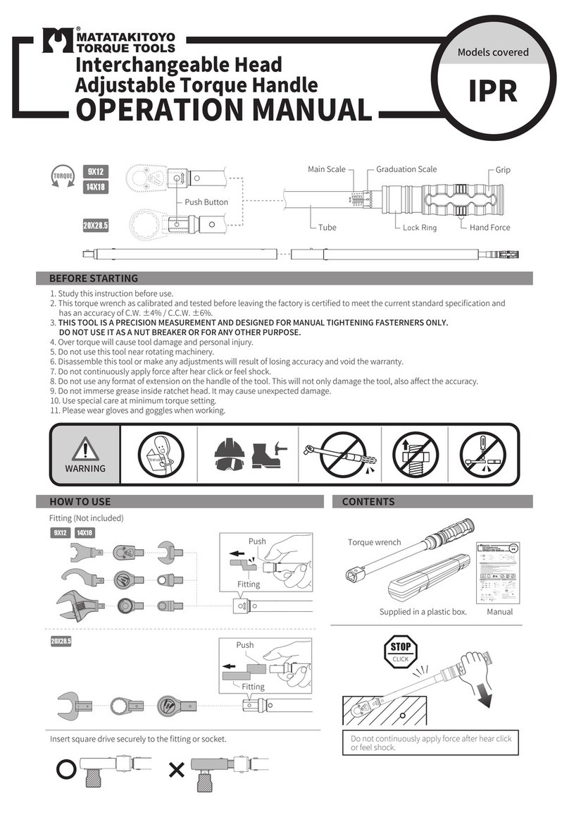 Matatakitoyo Torque Tools IPR Operation manual Matatakitoyo Torque Tools IPR Operation manual