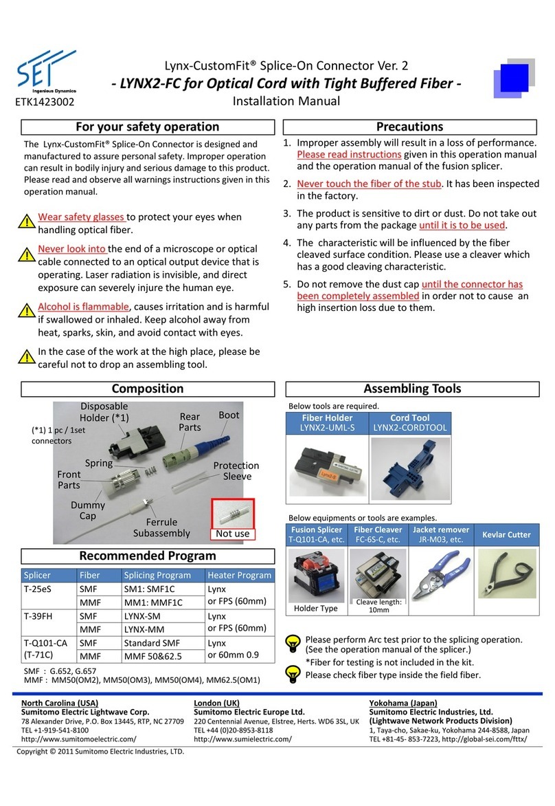 Sumitomo Lynx-CustomFit LYNX2 installation manual