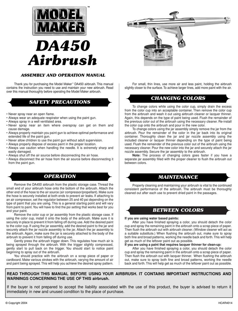 MODEL MAKER DA450 Assembly and operation manual