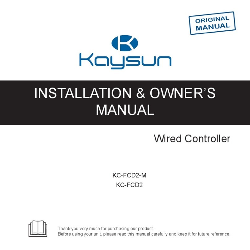 Kaysun KC-FCD2-M Installation & owner's manual
