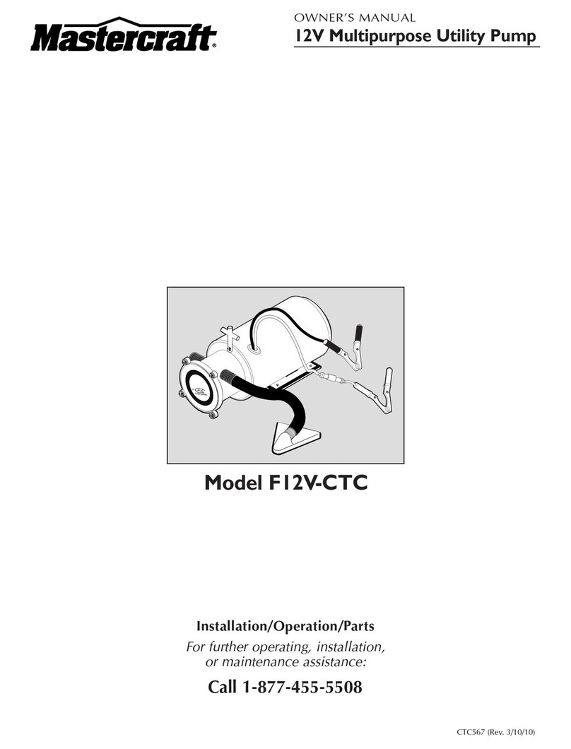 MasterCraft F12V-CTC User manual MasterCraft F12V-CTC User manual
