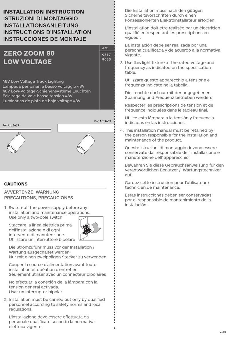 FormaLighting ZERO ZOOM 80 Installation instruction