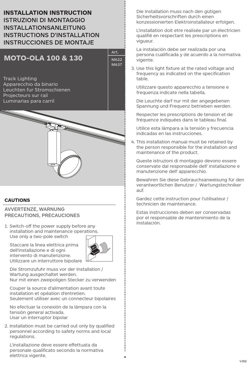 FormaLighting MOTO-OLA 100 Installation instruction
