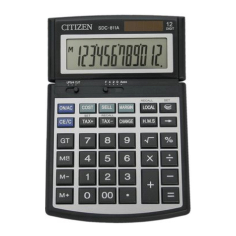 Citizen SDC-811A instruction manual
