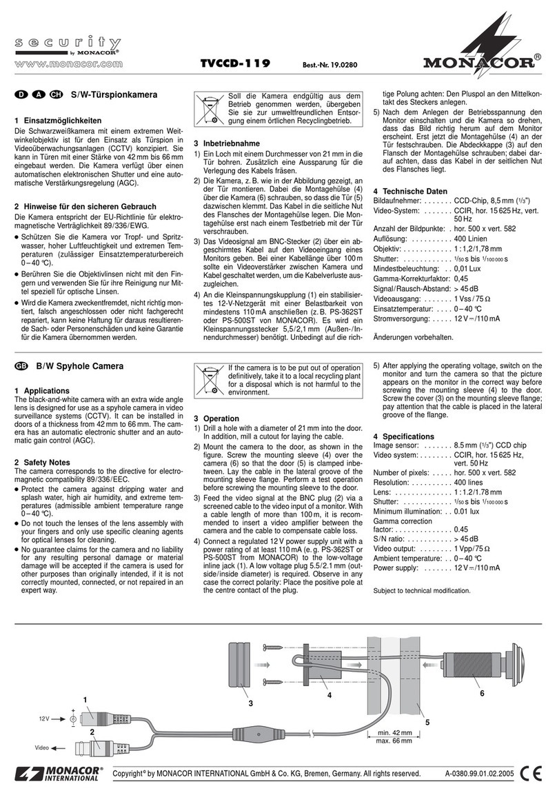Monacor Security TVCCD-119 User manual