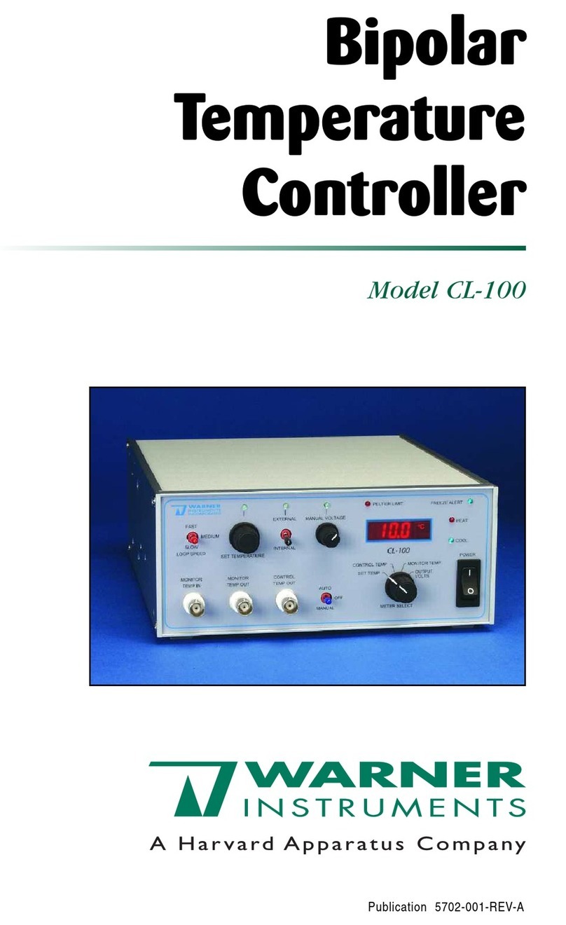 Harvard Apparatus WARNER CL-100 manual Harvard Apparatus WARNER CL-100 manual