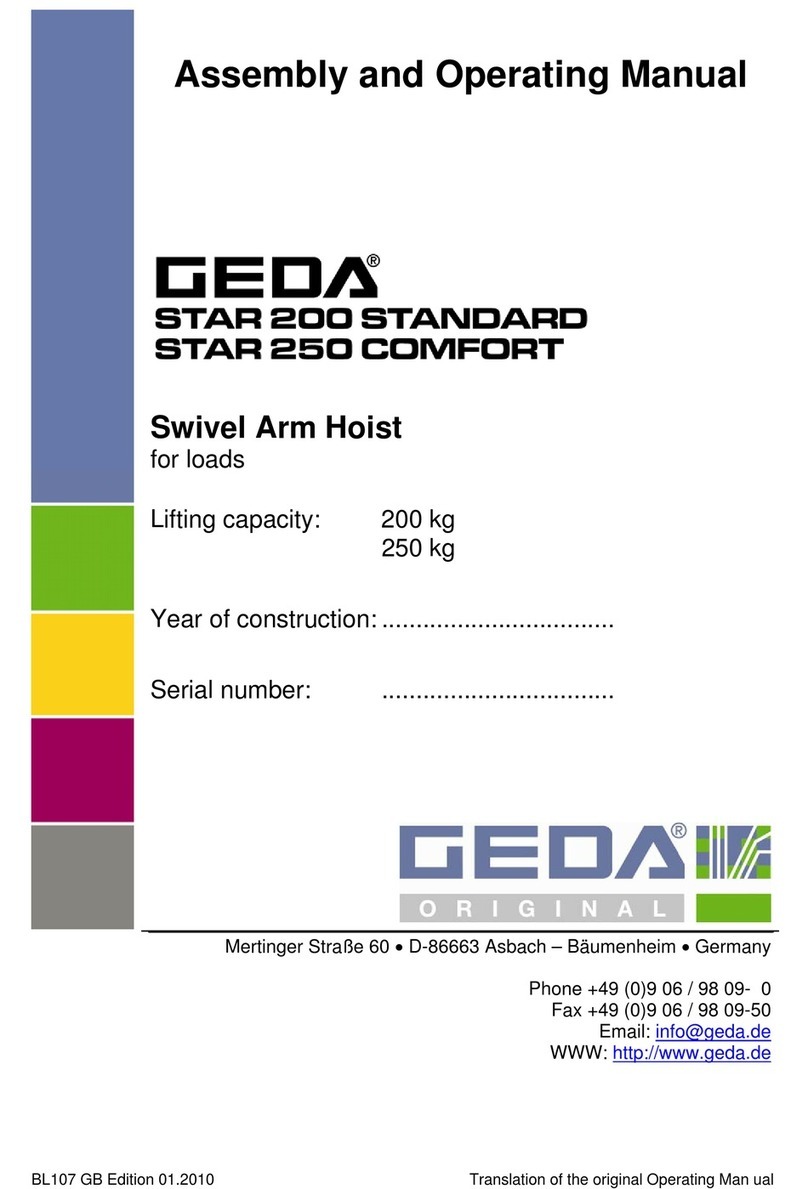GEDA STAR 200 STANDARD User instructions