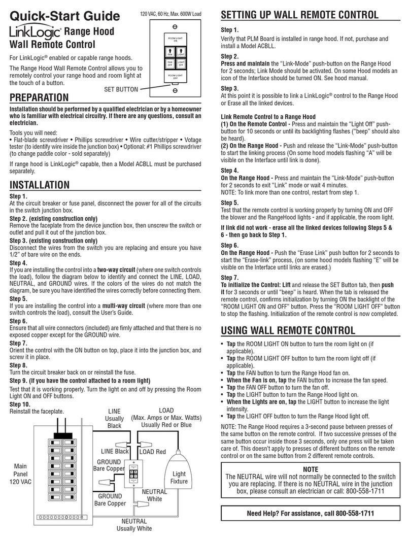 NuTone LinkLogic ACBLL quick start guide