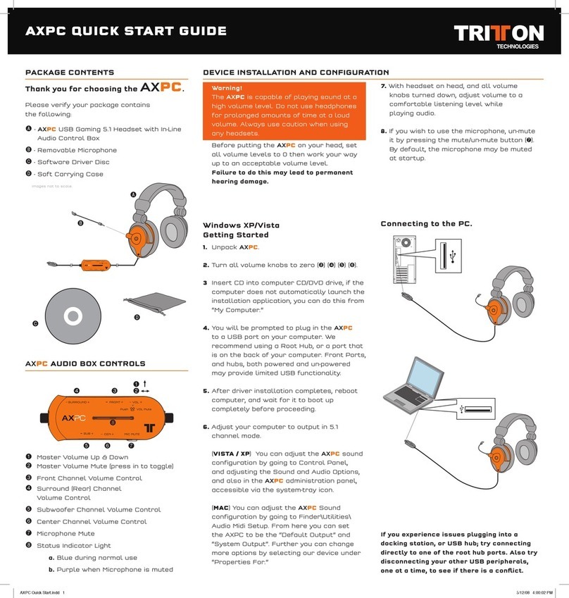 Triton Audio AXPC quick start guide
