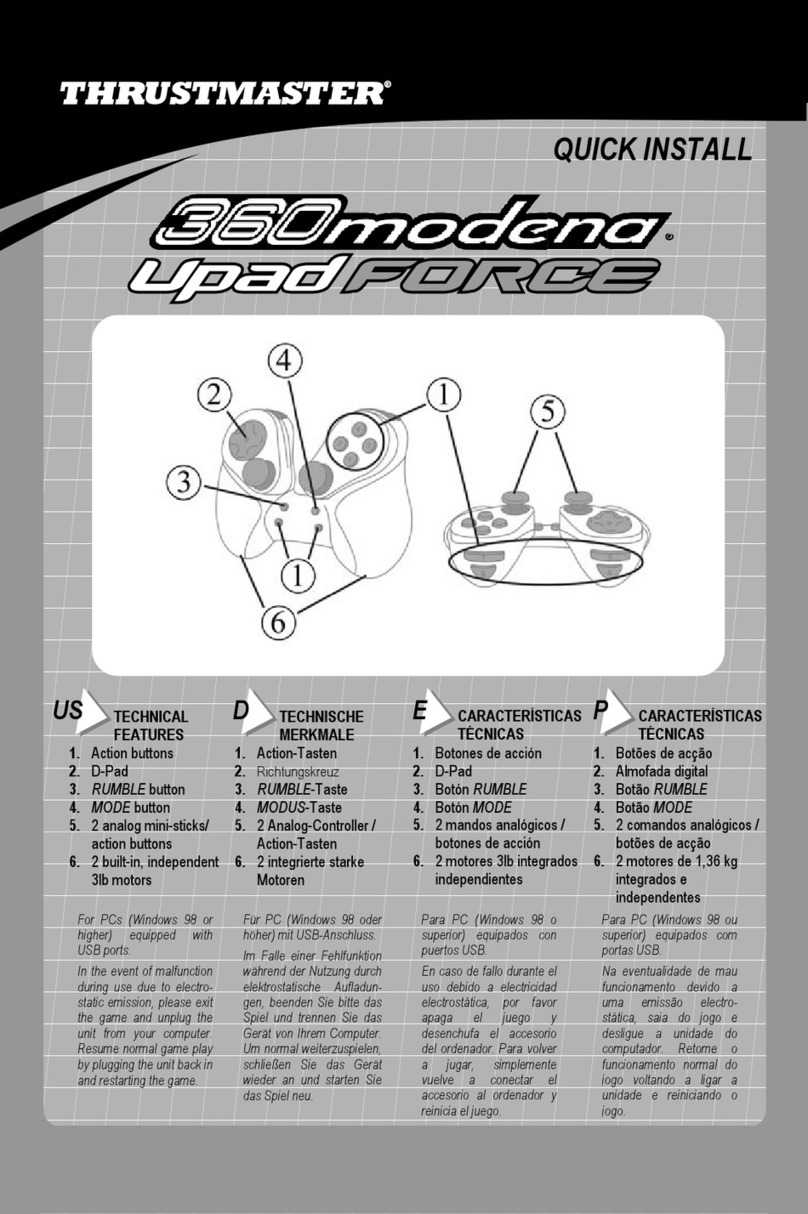 Thrustmaster 360MODENA UPAD FORCE Instructions for use