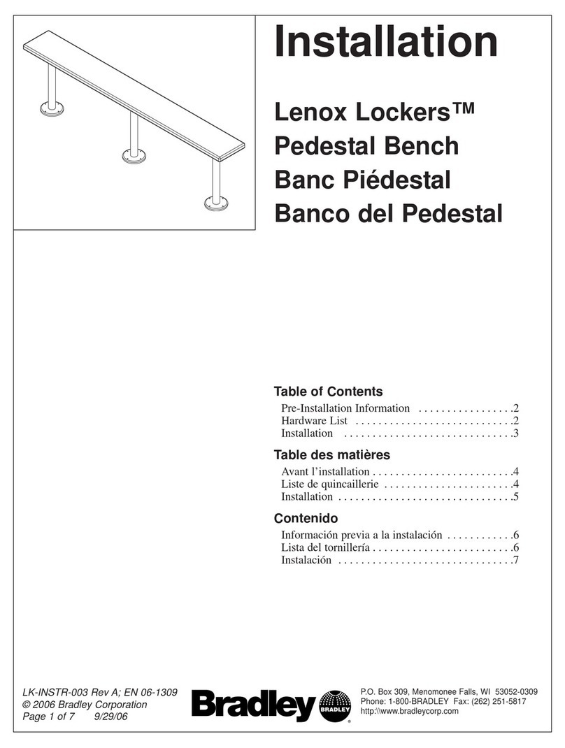 Bradley Lenox Lockers User manual