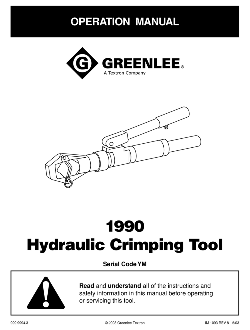 Textron Greenlee 1990 User manual