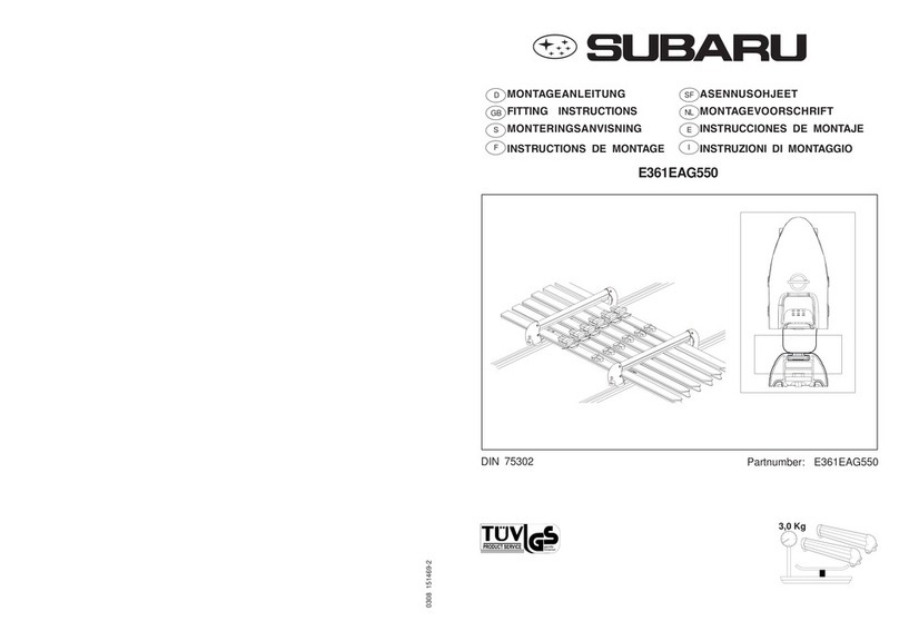 Subaru E361EAG550 Fitting instructions