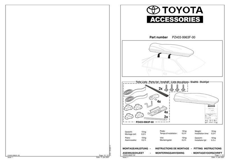 Toyota PZ403-9963F-00 Fitting instructions