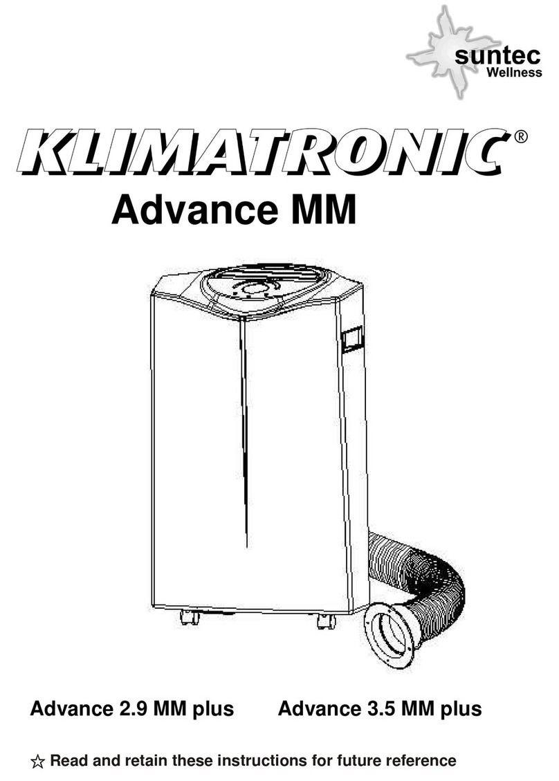 Suntec Wellness Klimatronic Advance 2.9 MM plus User manual