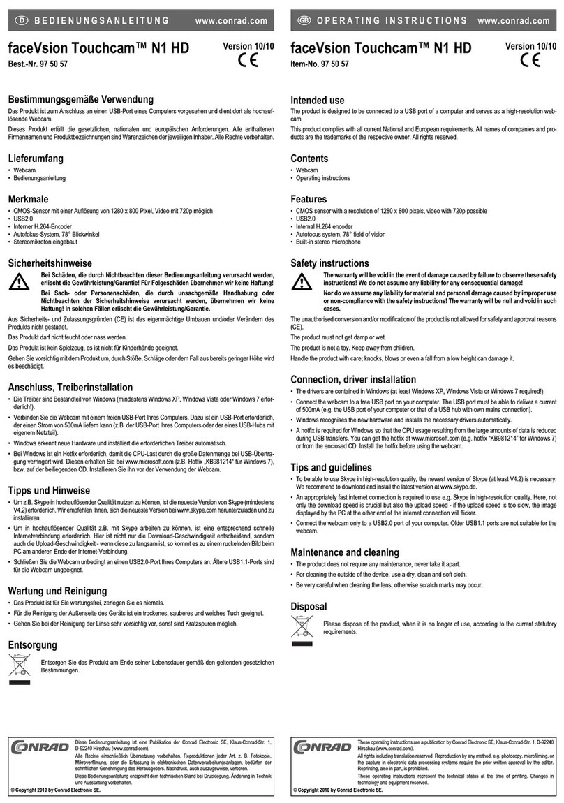 Conrad 97 50 57 User manual